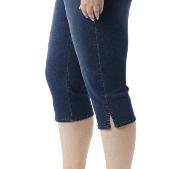 Gloria Vanderbilt Amanda Denim Capri Cropped Jeans 22W Stretch Swan Series New - Picture 8 of 13